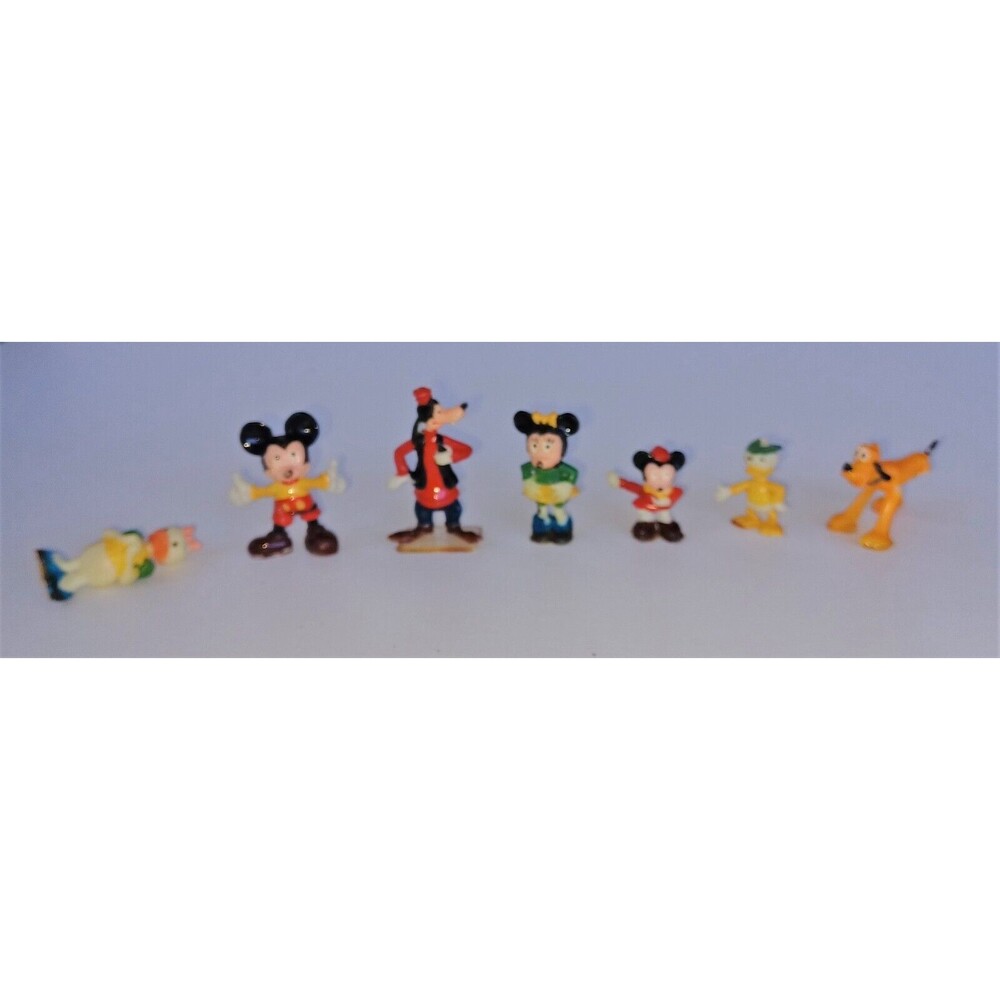 Marx Disneykins Mickey Goofy Minnie Daisy Pluto Plastic 1960s